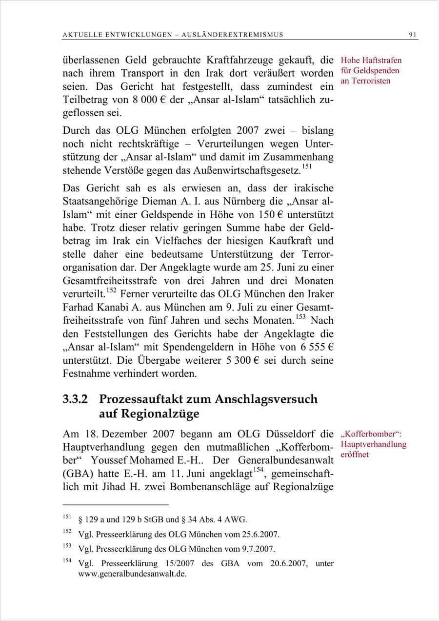 Seite 104 des Verfassungsschutzbericht 2007 Berlin
