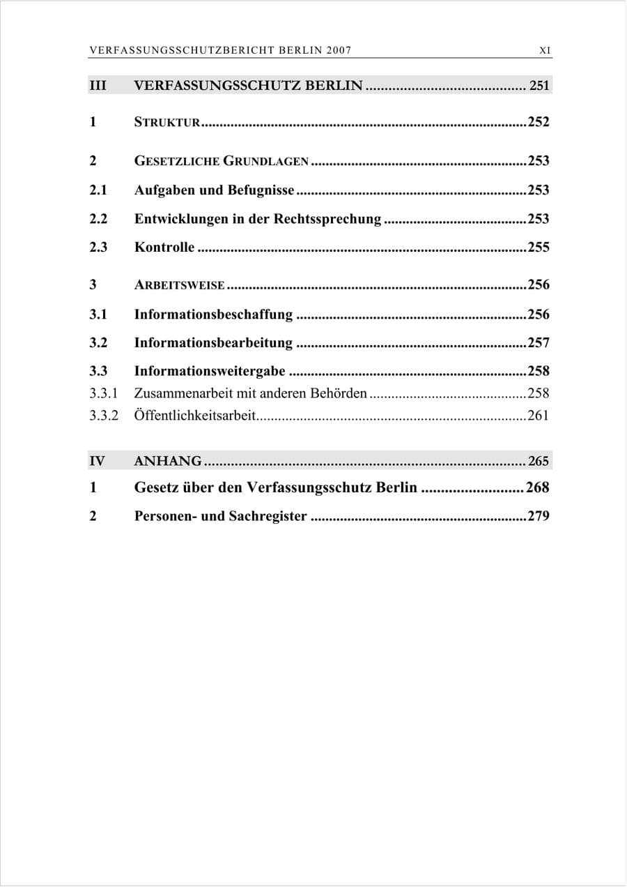 Seite 12 des Verfassungsschutzbericht 2007 Berlin