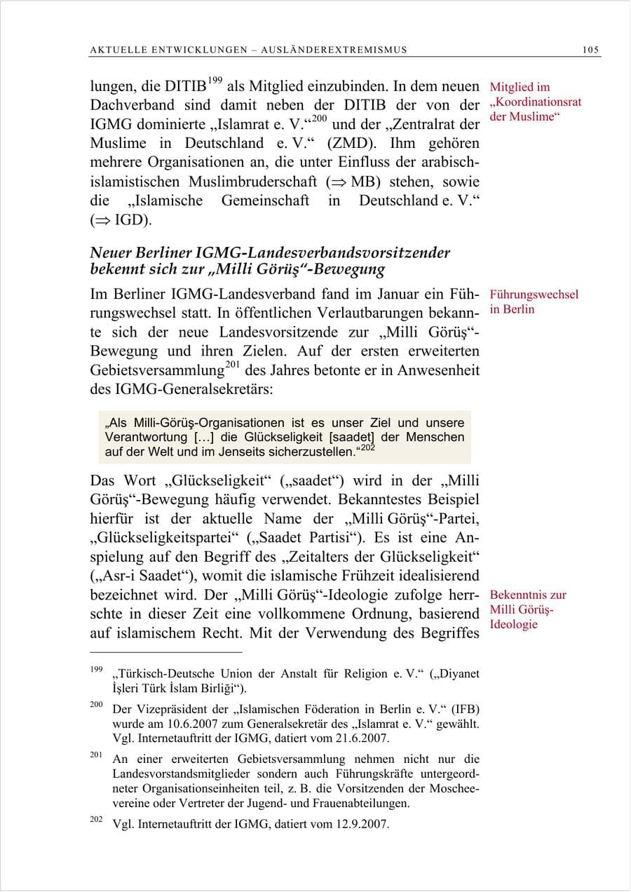 Seite 118 des Verfassungsschutzbericht 2007 Berlin