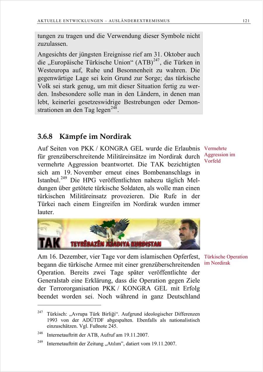 Seite 134 des Verfassungsschutzbericht 2007 Berlin