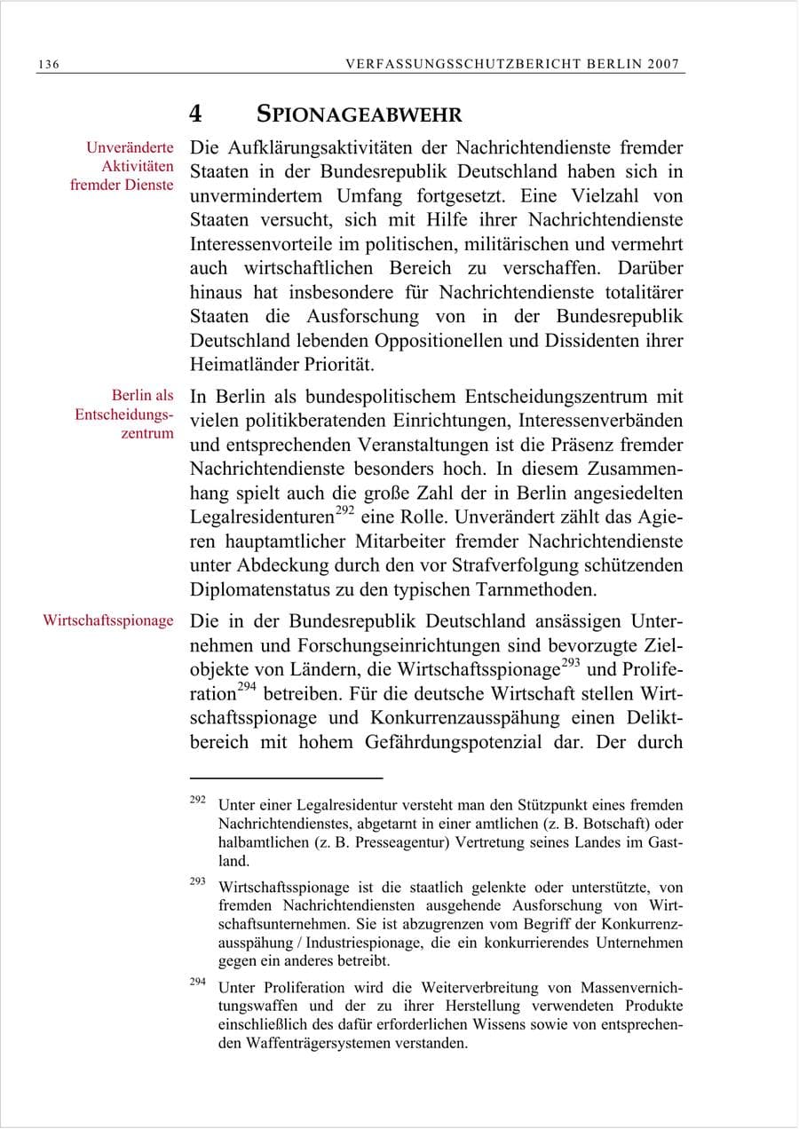 Seite 149 des Verfassungsschutzbericht 2007 Berlin