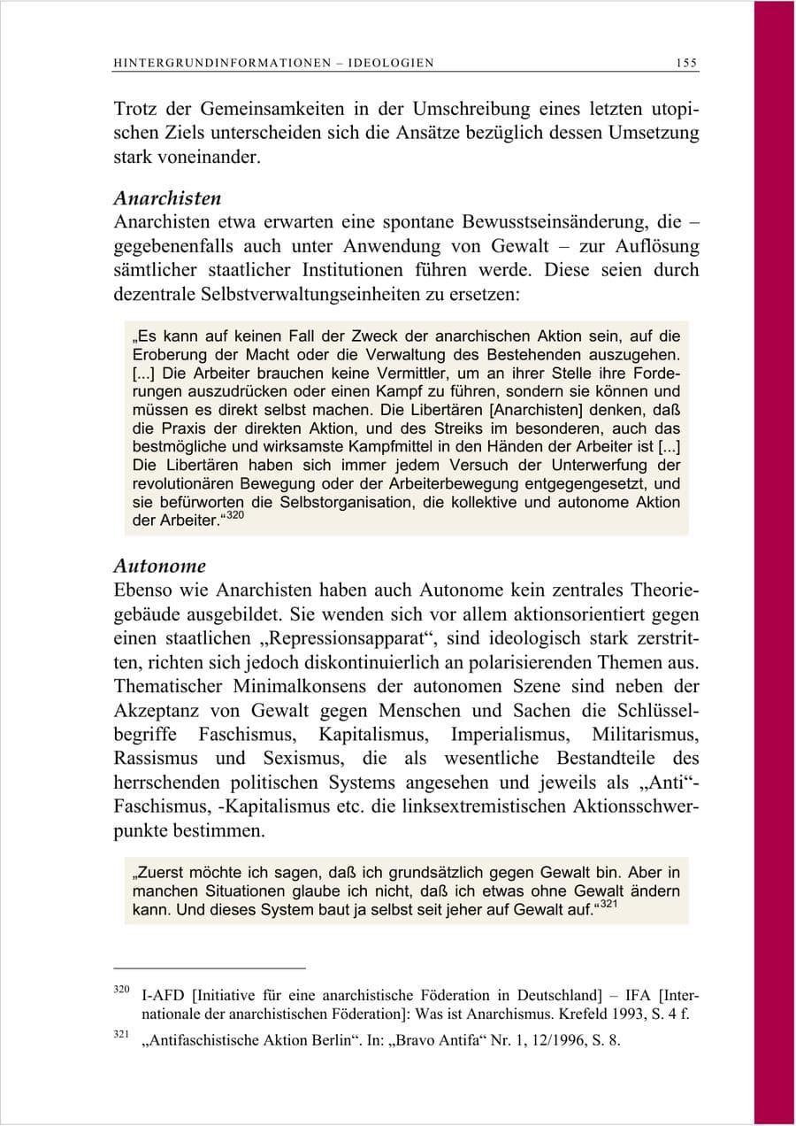 Seite 168 des Verfassungsschutzbericht 2007 Berlin