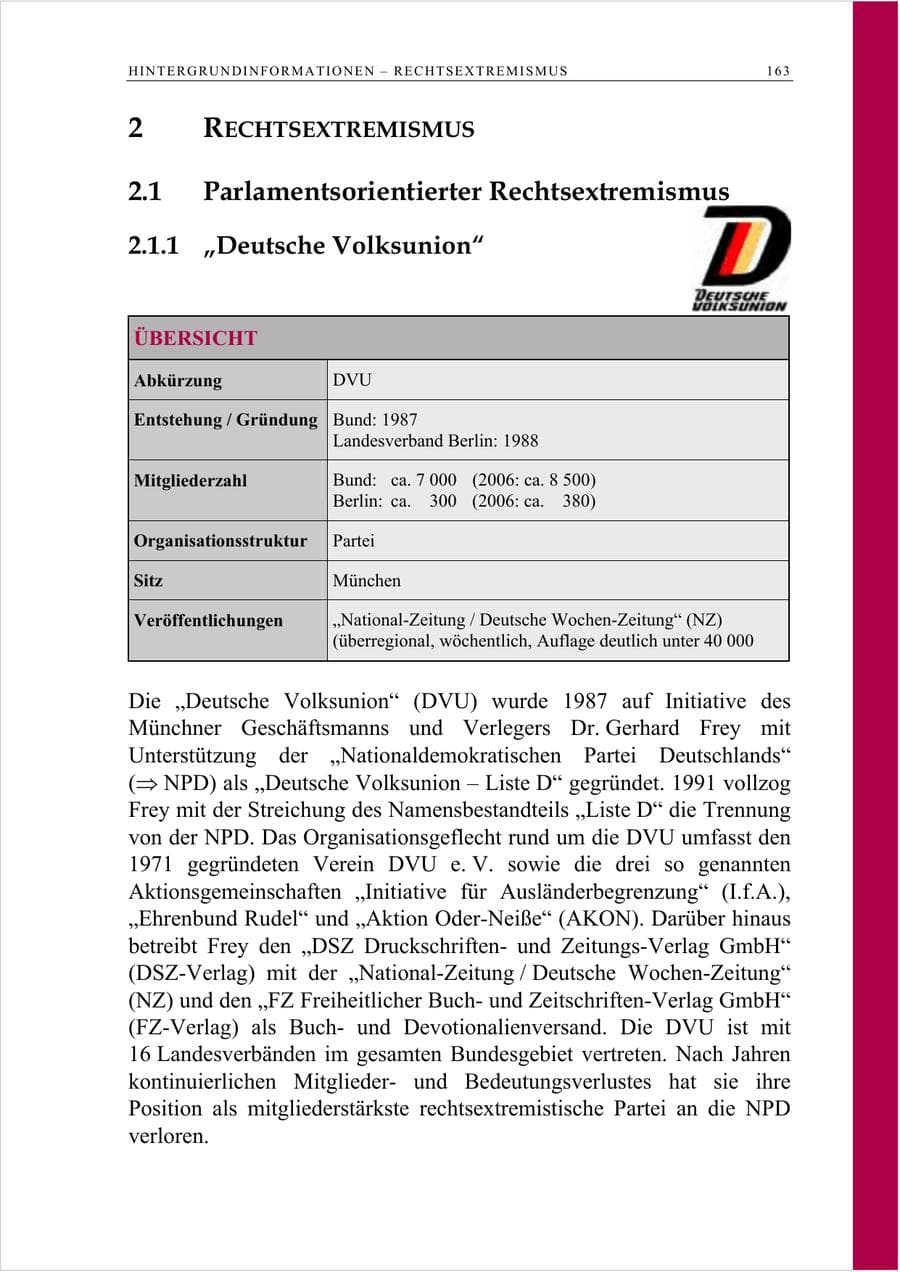 Seite 176 des Verfassungsschutzbericht 2007 Berlin