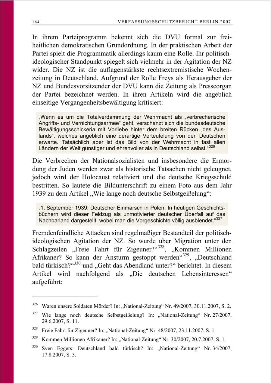 Seite 177 des Verfassungsschutzbericht 2007 Berlin