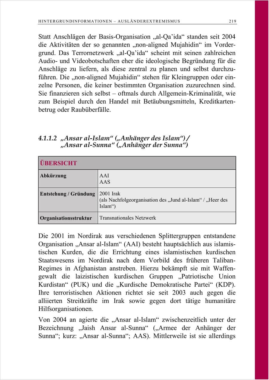 Seite 232 des Verfassungsschutzbericht 2007 Berlin