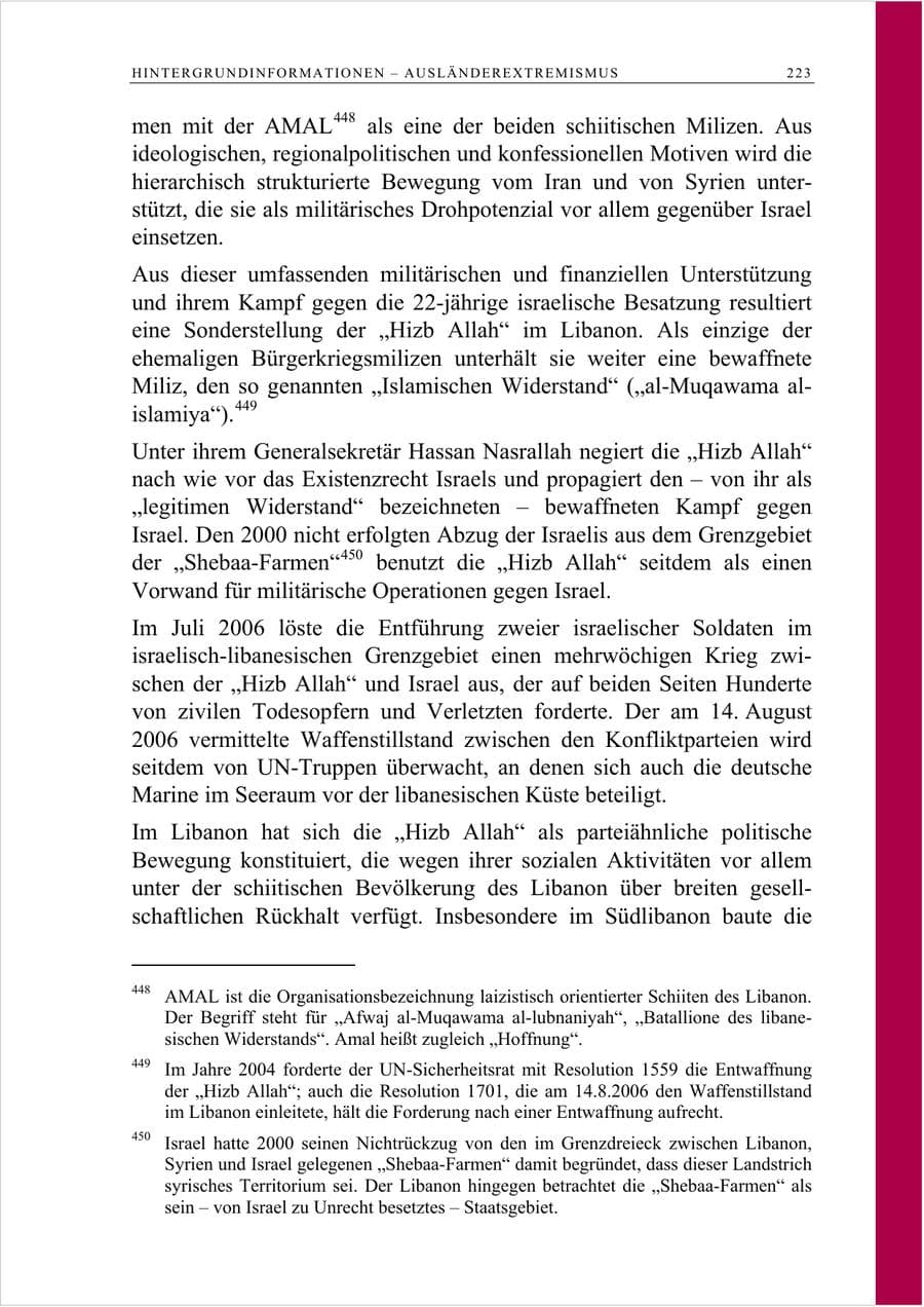 Seite 236 des Verfassungsschutzbericht 2007 Berlin