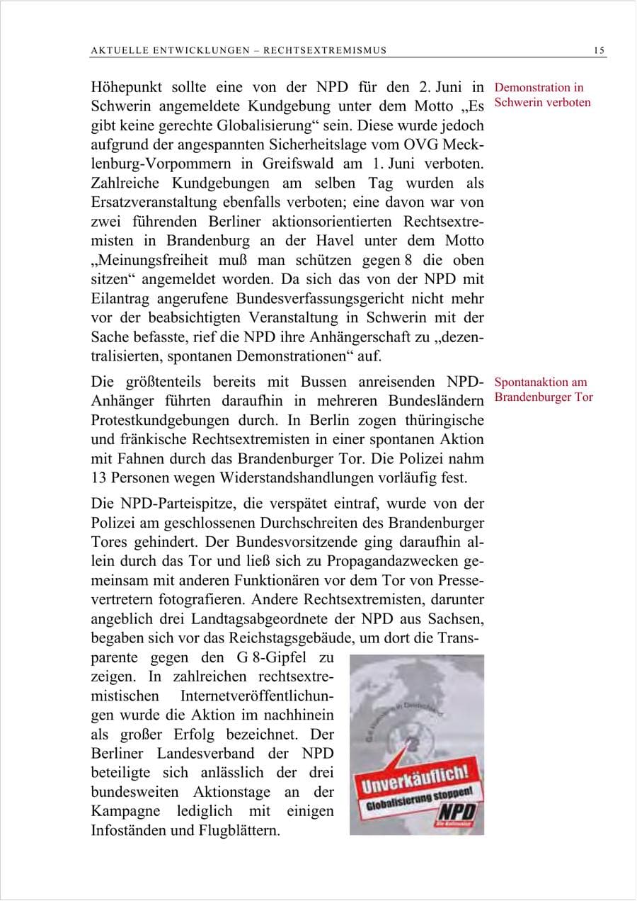 Seite 28 des Verfassungsschutzbericht 2007 Berlin