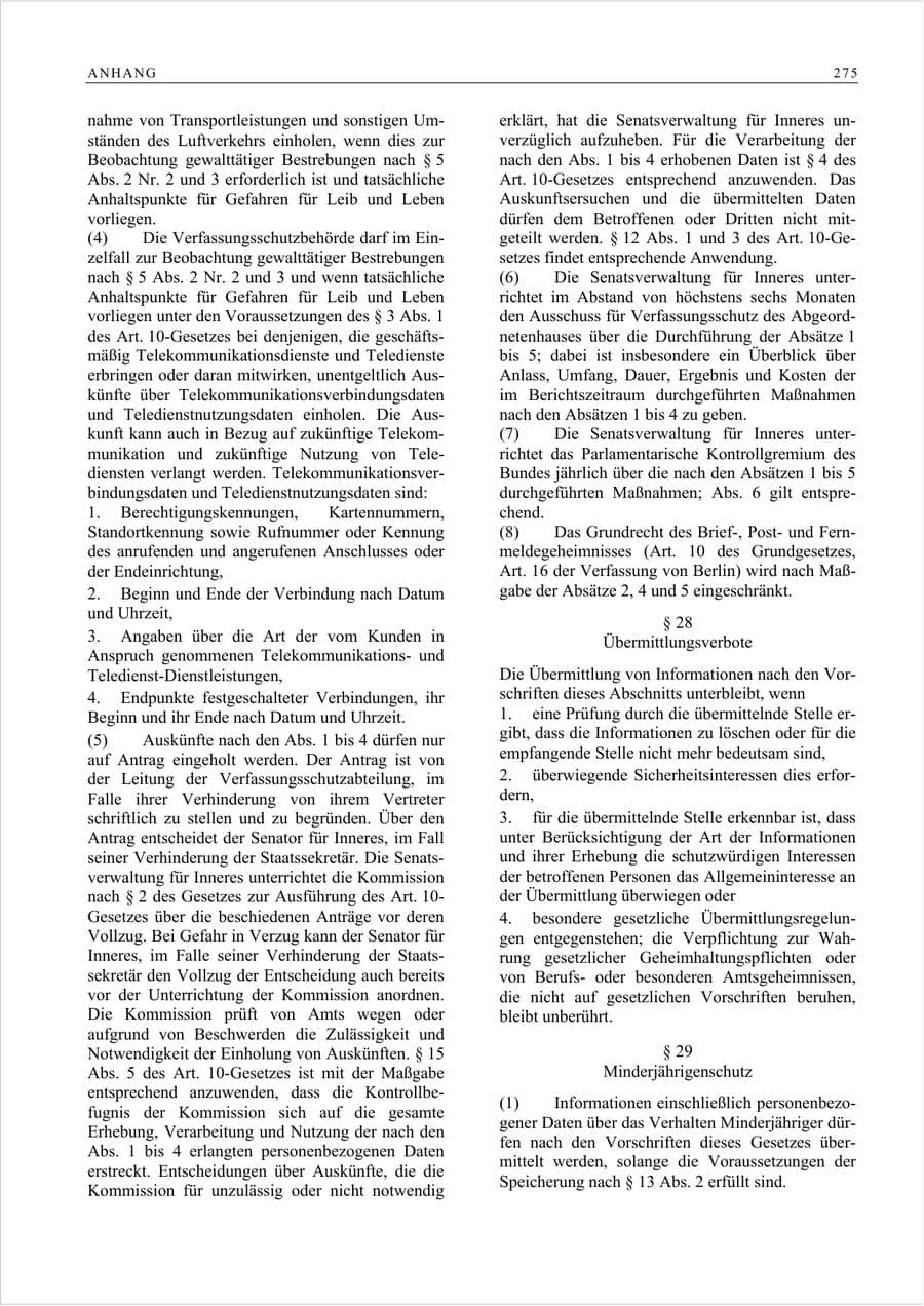 Seite 288 des Verfassungsschutzbericht 2007 Berlin
