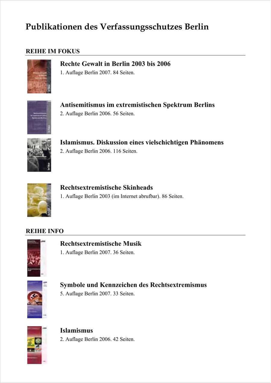 Seite 298 des Verfassungsschutzbericht 2007 Berlin