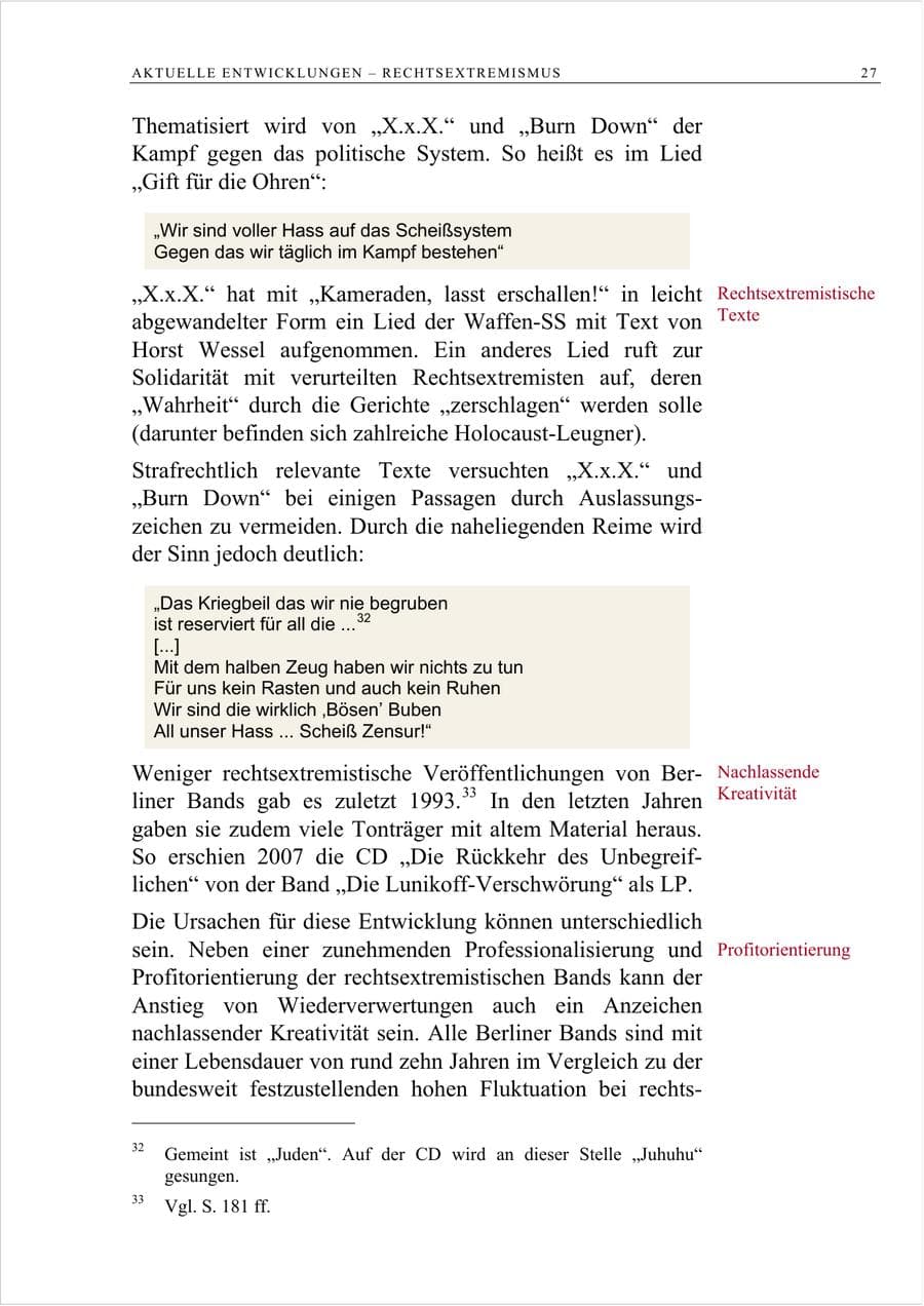 Seite 40 des Verfassungsschutzbericht 2007 Berlin