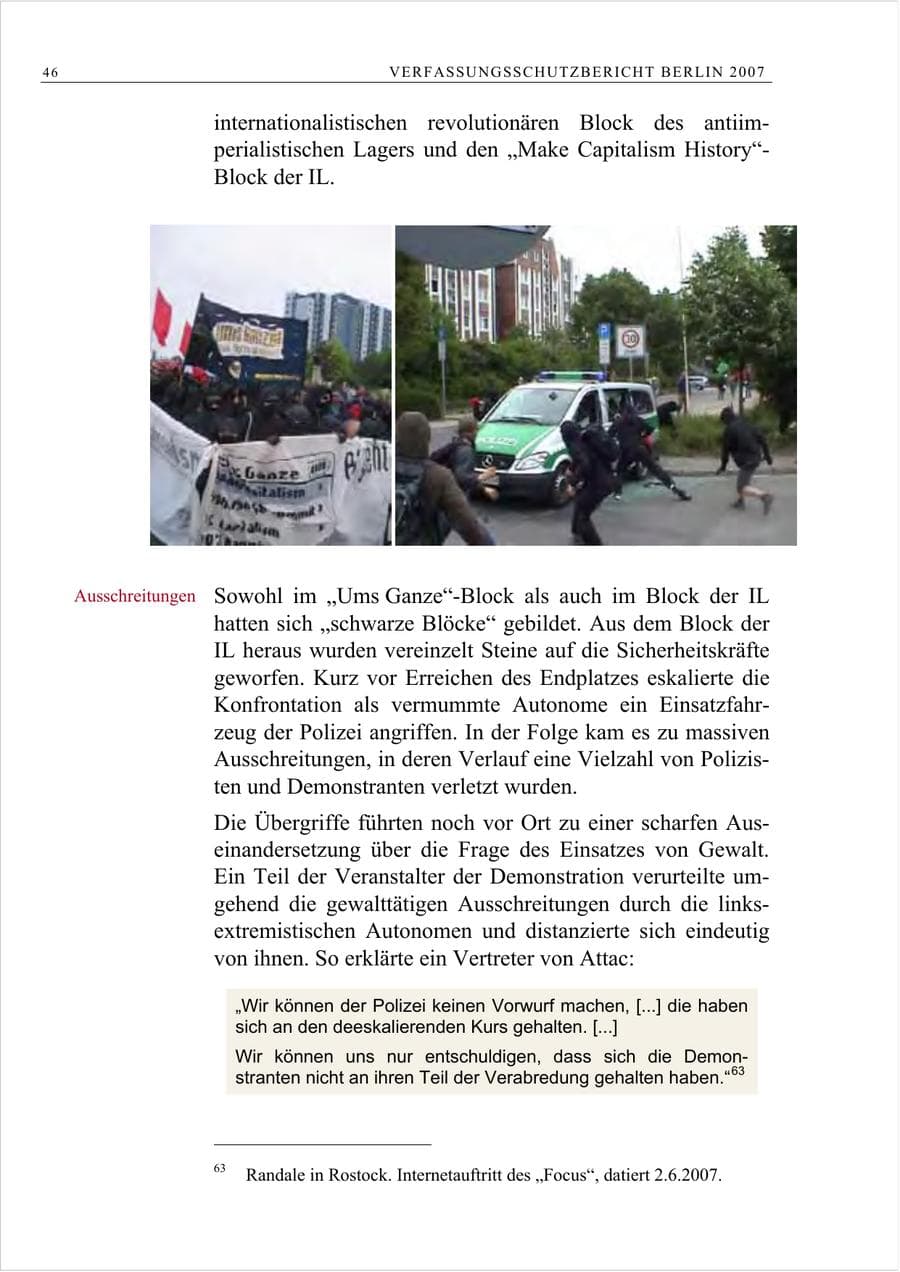Seite 59 des Verfassungsschutzbericht 2007 Berlin