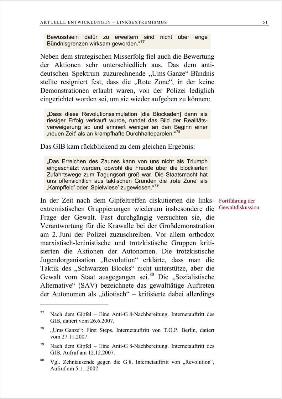Seite 64 des Verfassungsschutzbericht 2007 Berlin
