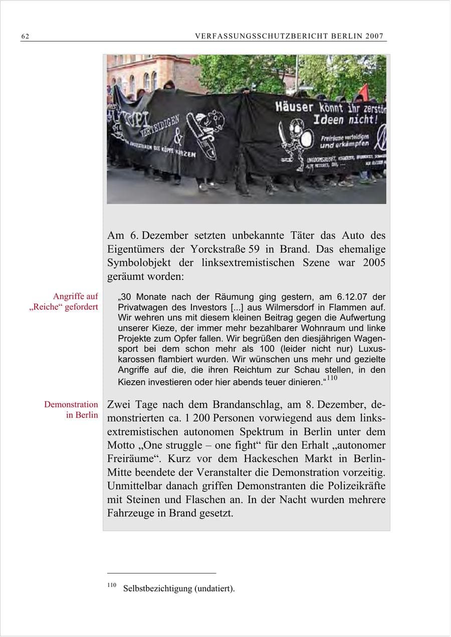 Seite 75 des Verfassungsschutzbericht 2007 Berlin
