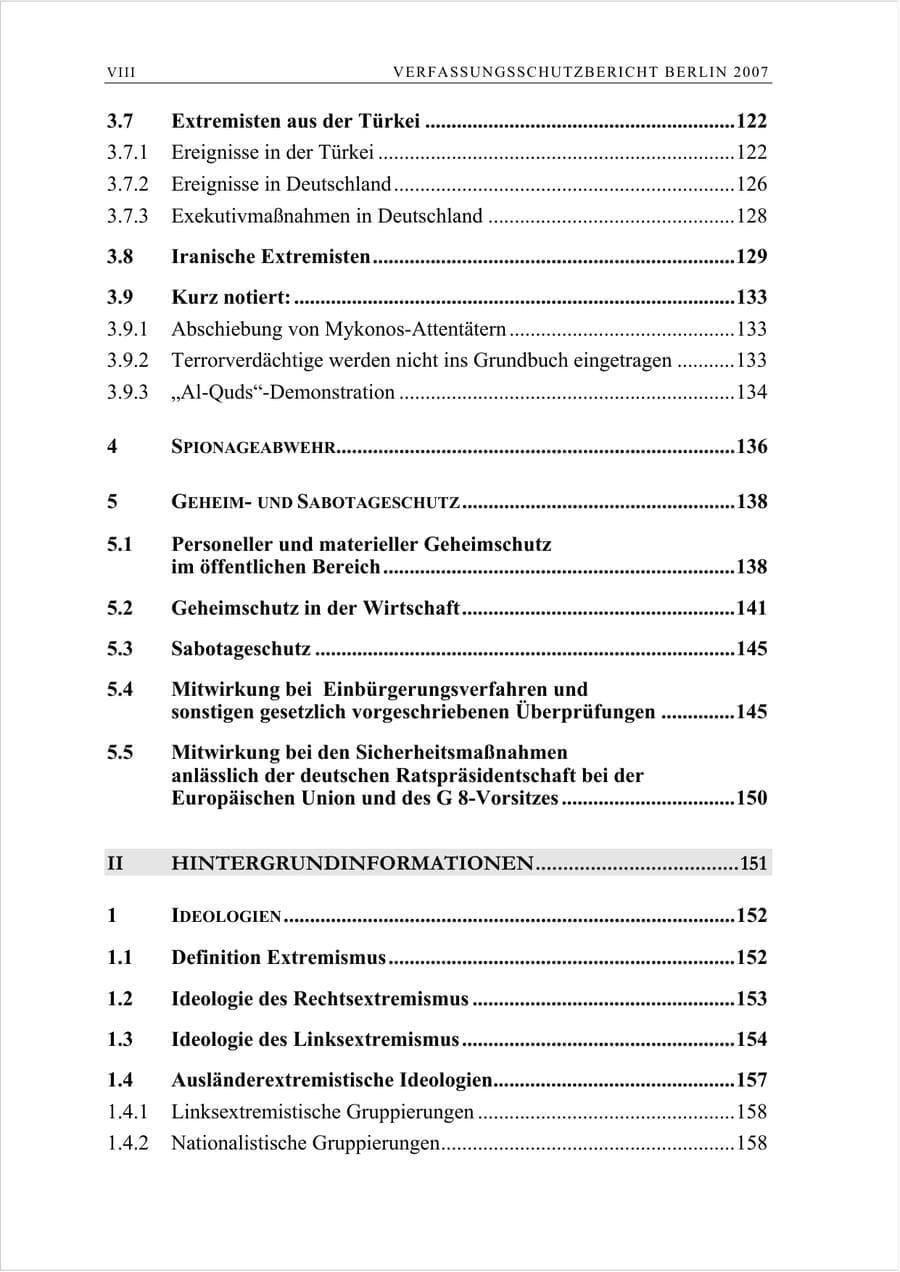 Seite 9 des Verfassungsschutzbericht 2007 Berlin