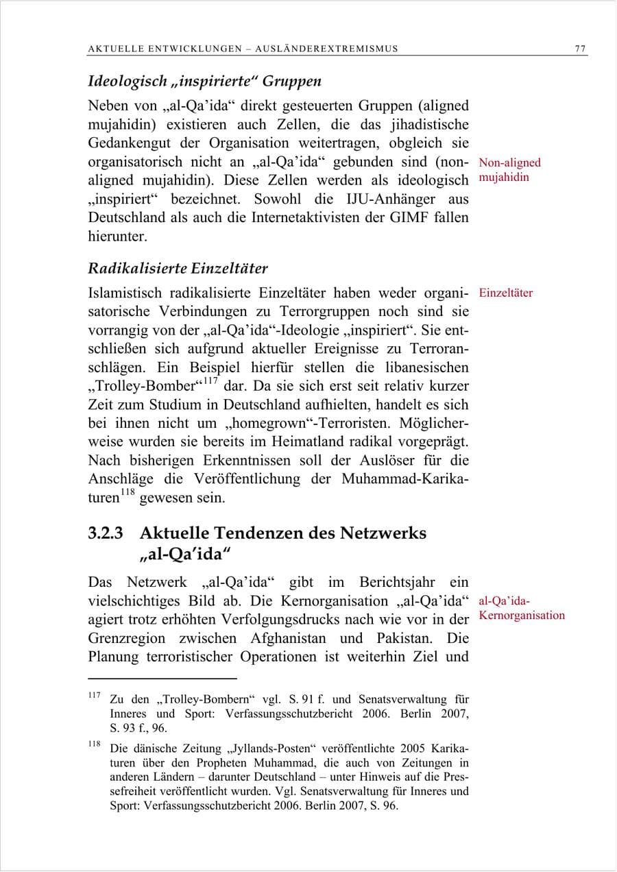 Seite 90 des Verfassungsschutzbericht 2007 Berlin