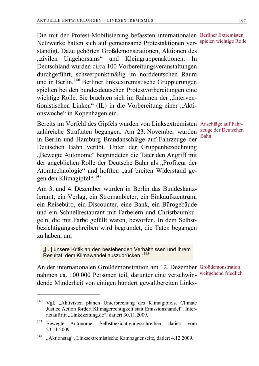 Seite 120 des Verfassungsschutzbericht 2009 Berlin