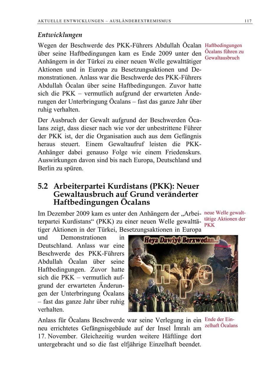 Seite 130 des Verfassungsschutzbericht 2009 Berlin