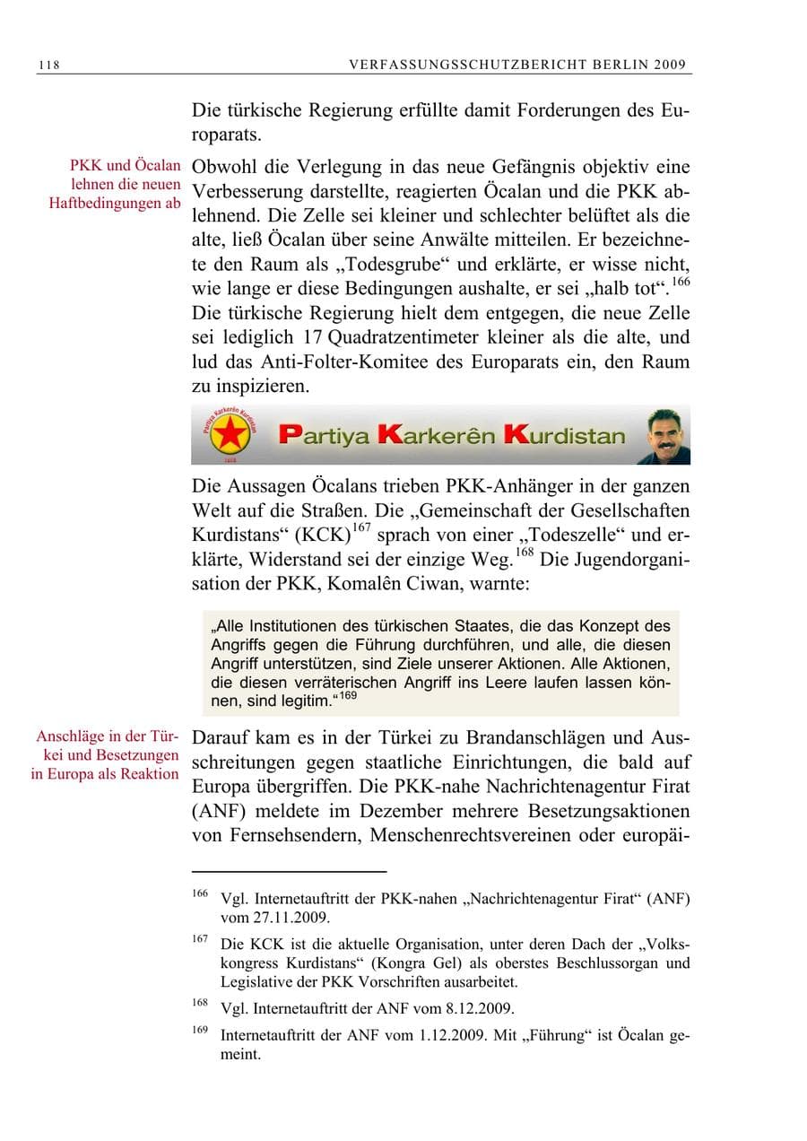 Seite 131 des Verfassungsschutzbericht 2009 Berlin