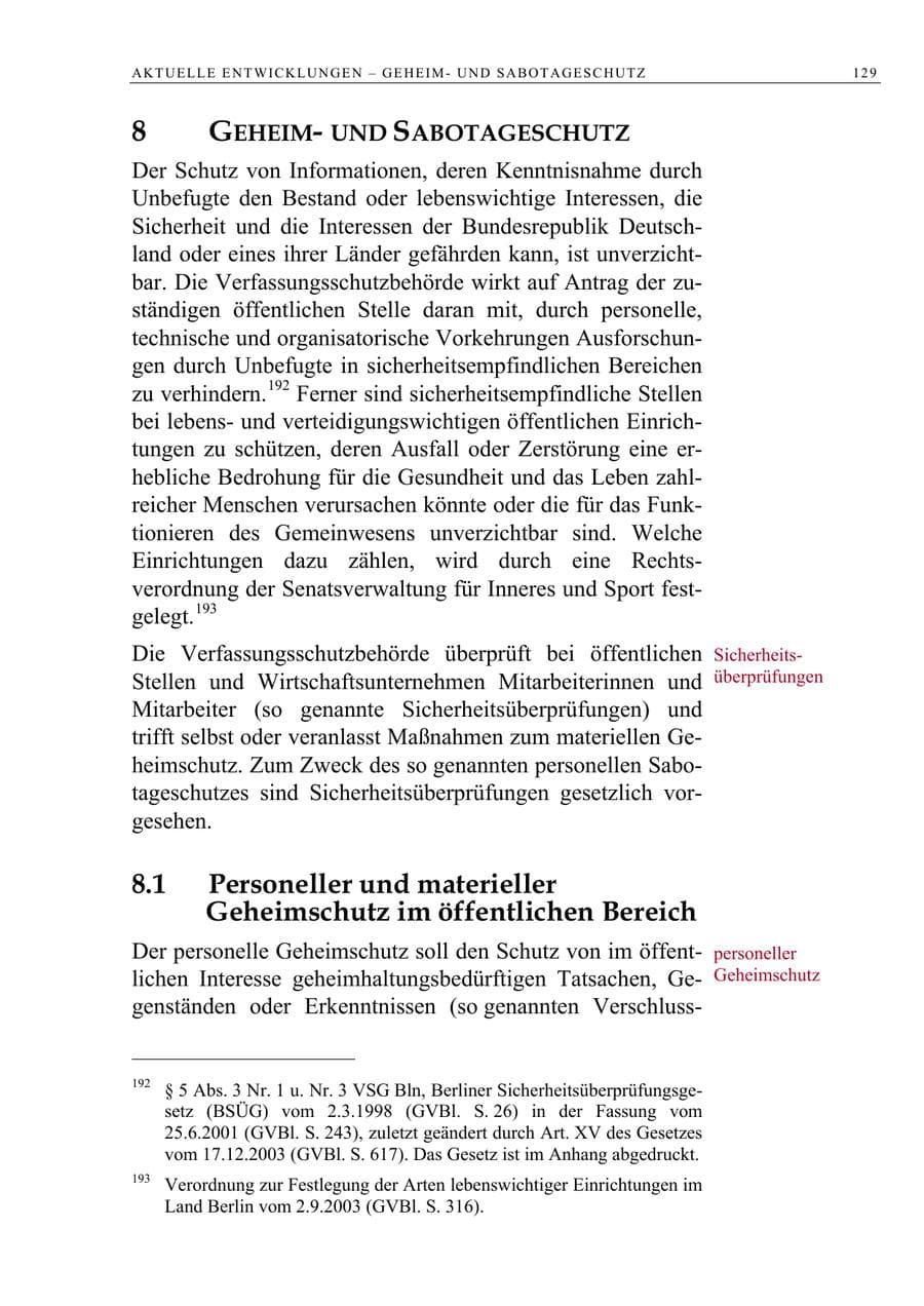 Seite 142 des Verfassungsschutzbericht 2009 Berlin