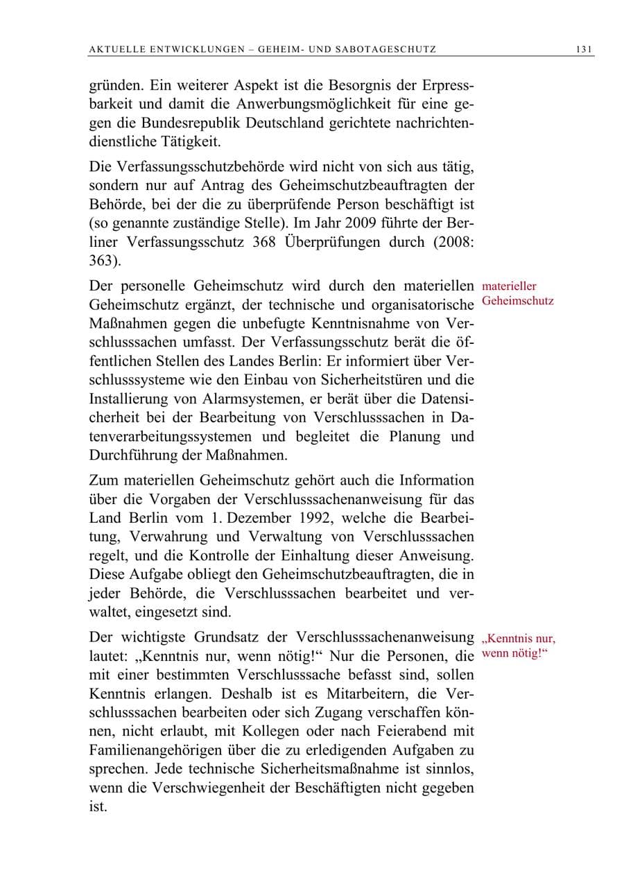 Seite 144 des Verfassungsschutzbericht 2009 Berlin