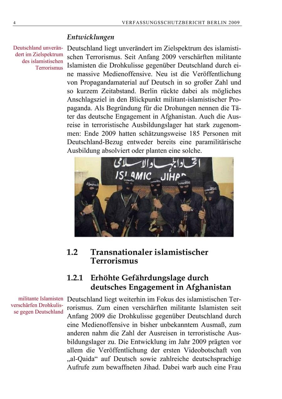 Seite 17 des Verfassungsschutzbericht 2009 Berlin