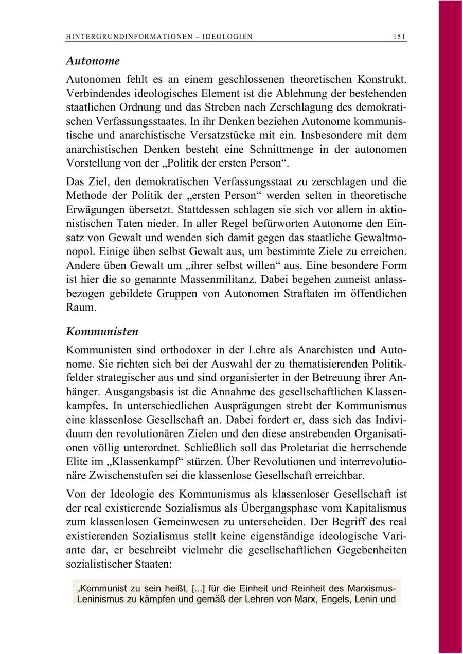 Seite 164 des Verfassungsschutzbericht 2009 Berlin