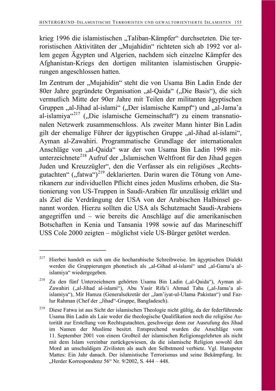 Seite 168 des Verfassungsschutzbericht 2009 Berlin