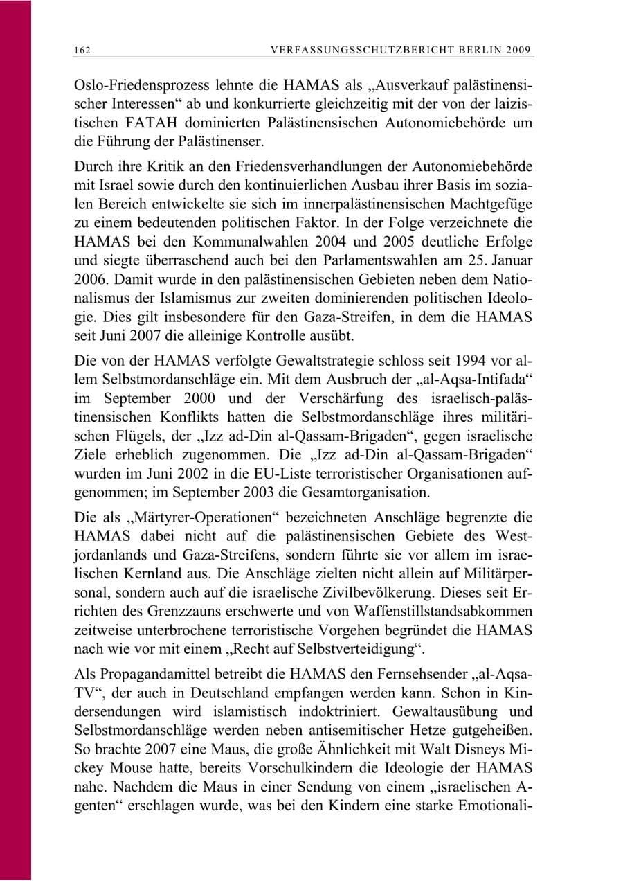 Seite 175 des Verfassungsschutzbericht 2009 Berlin