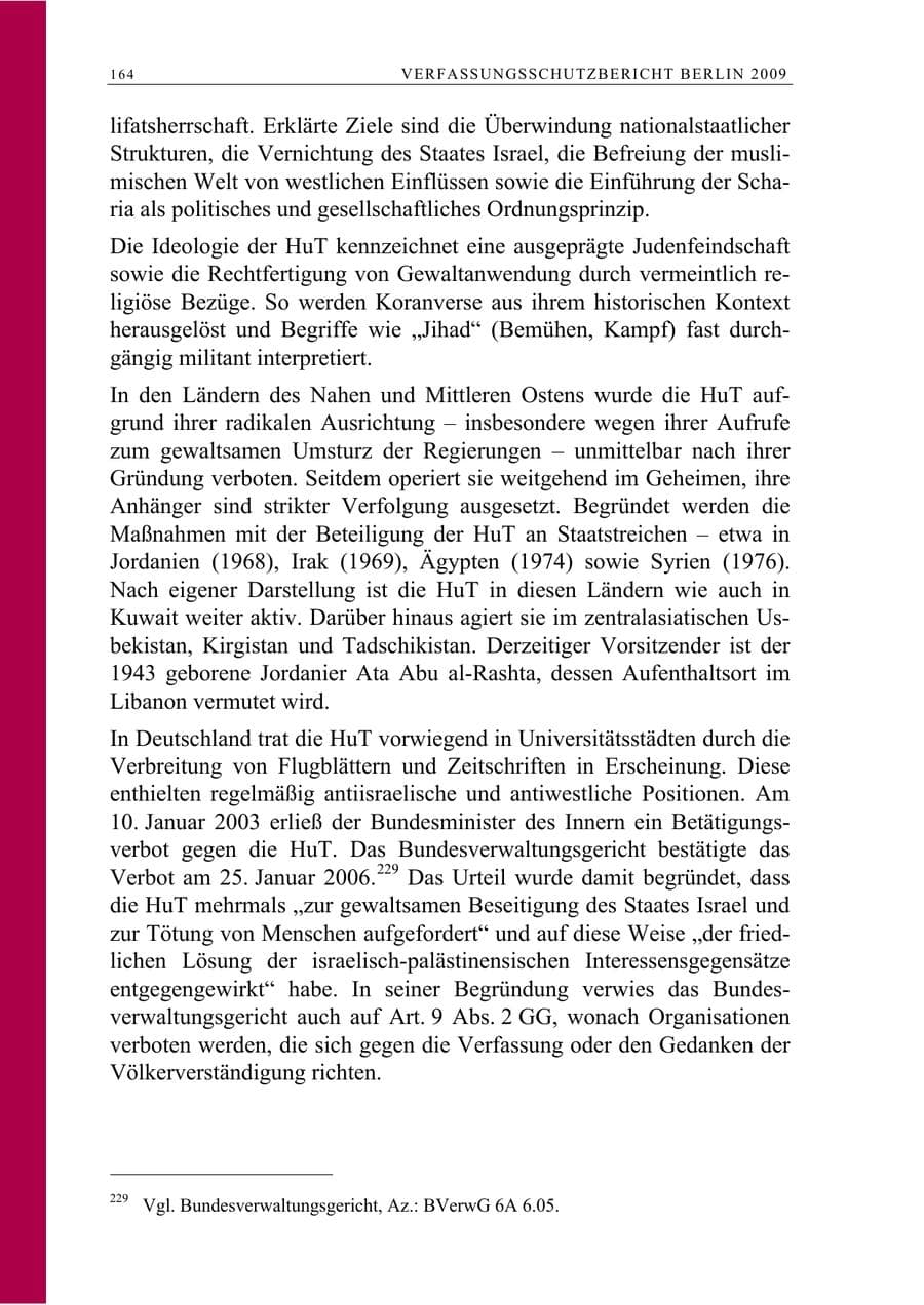 Seite 177 des Verfassungsschutzbericht 2009 Berlin