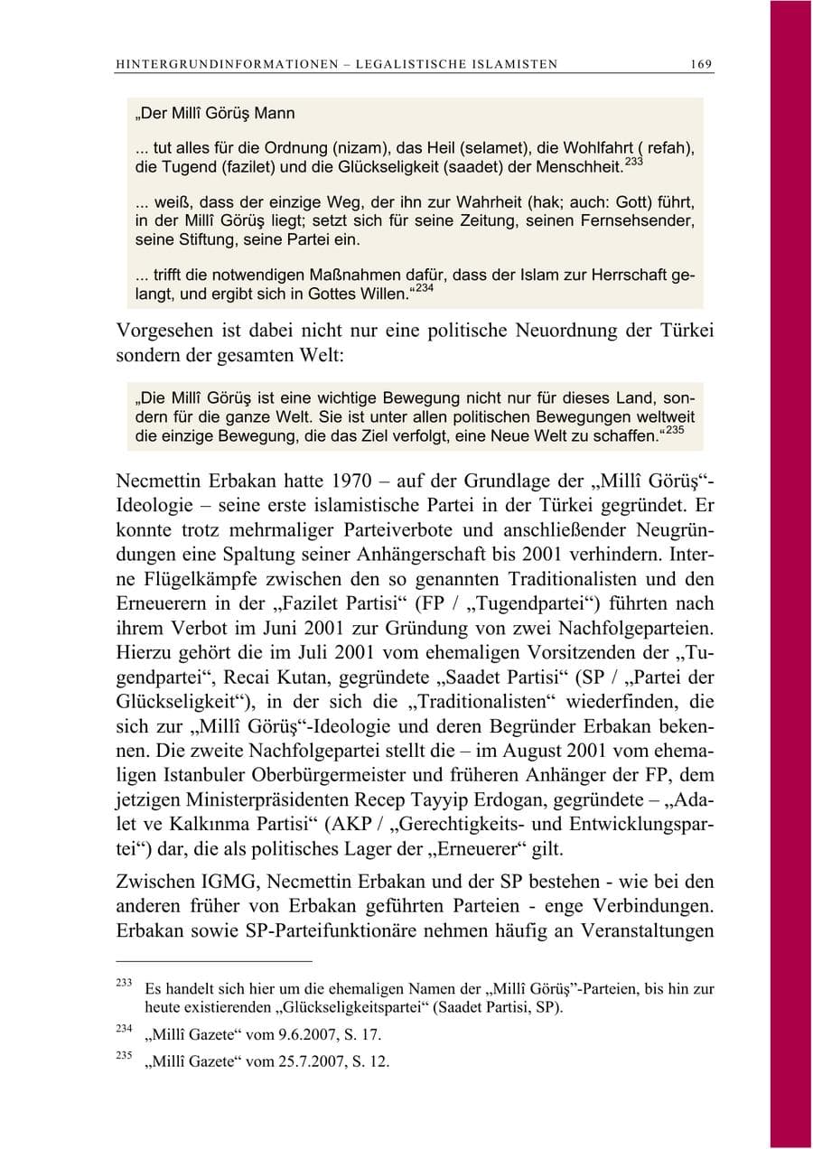 Seite 182 des Verfassungsschutzbericht 2009 Berlin