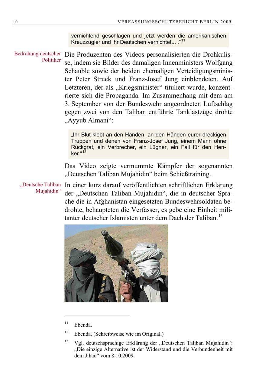 Seite 23 des Verfassungsschutzbericht 2009 Berlin