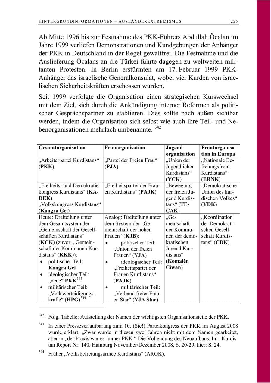 Seite 238 des Verfassungsschutzbericht 2009 Berlin