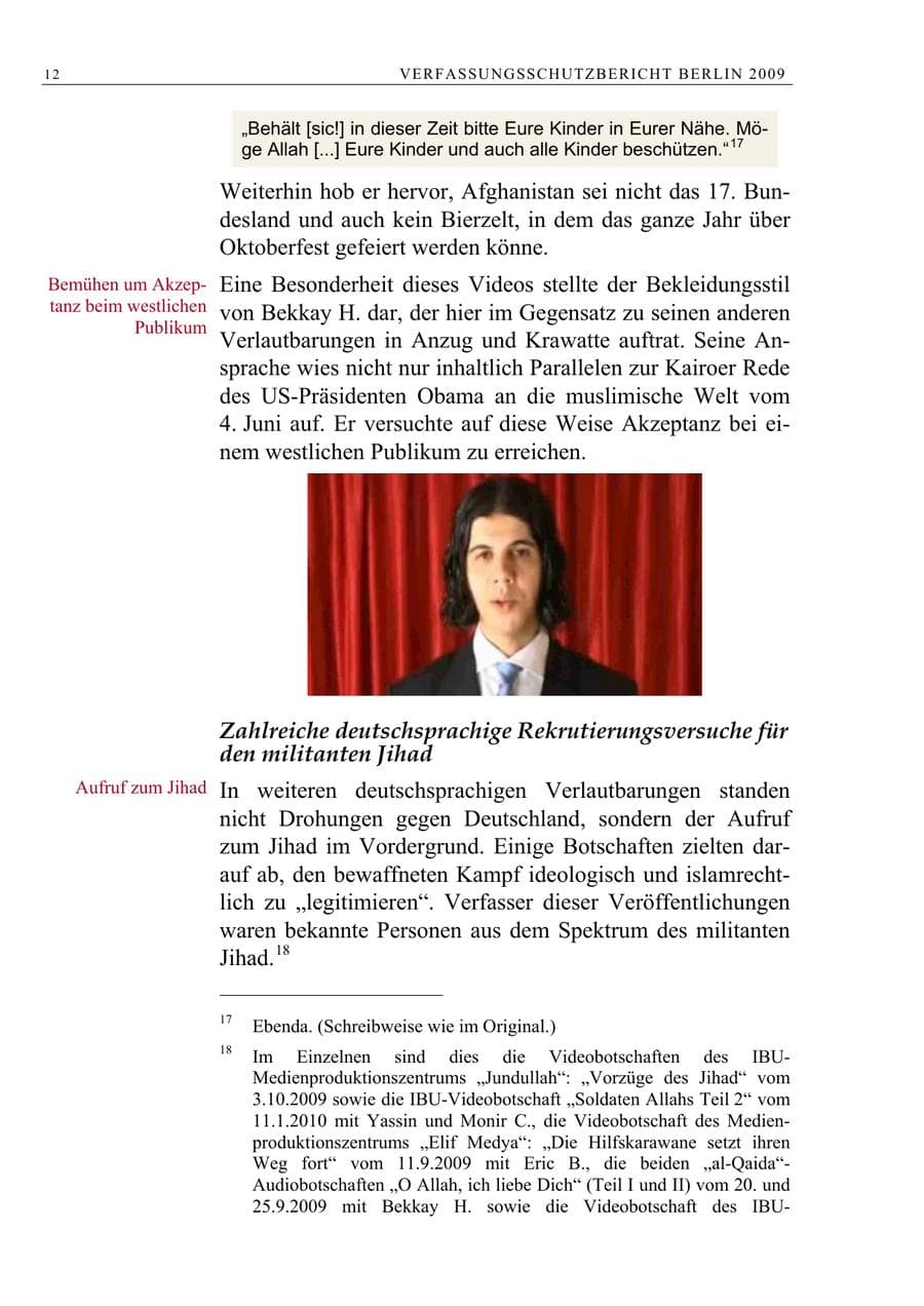 Seite 25 des Verfassungsschutzbericht 2009 Berlin