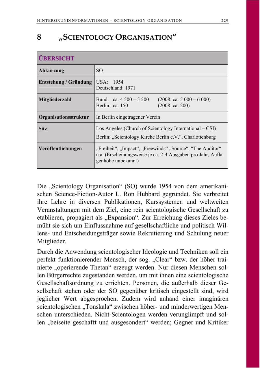 Seite 242 des Verfassungsschutzbericht 2009 Berlin