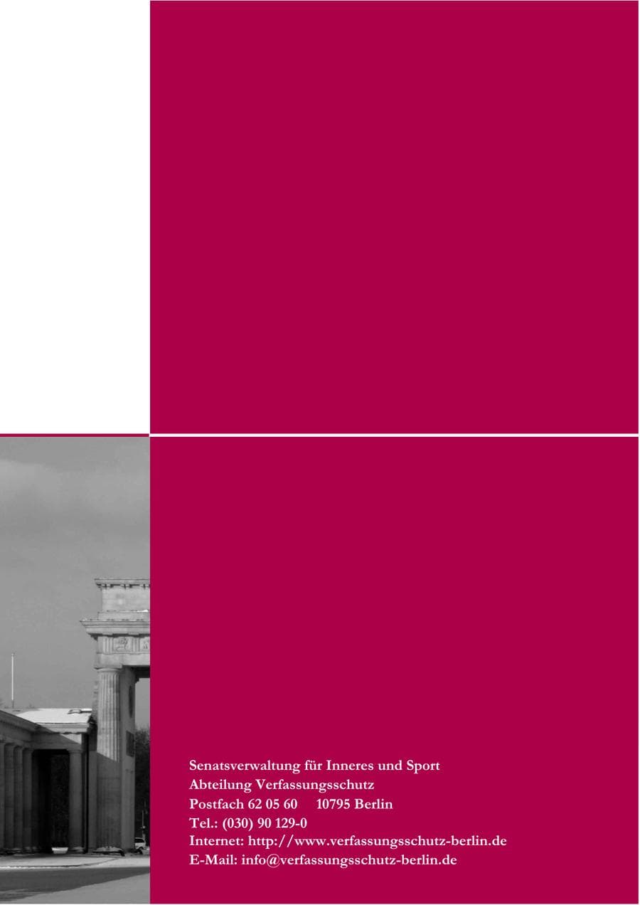 Seite 279 des Verfassungsschutzbericht 2009 Berlin