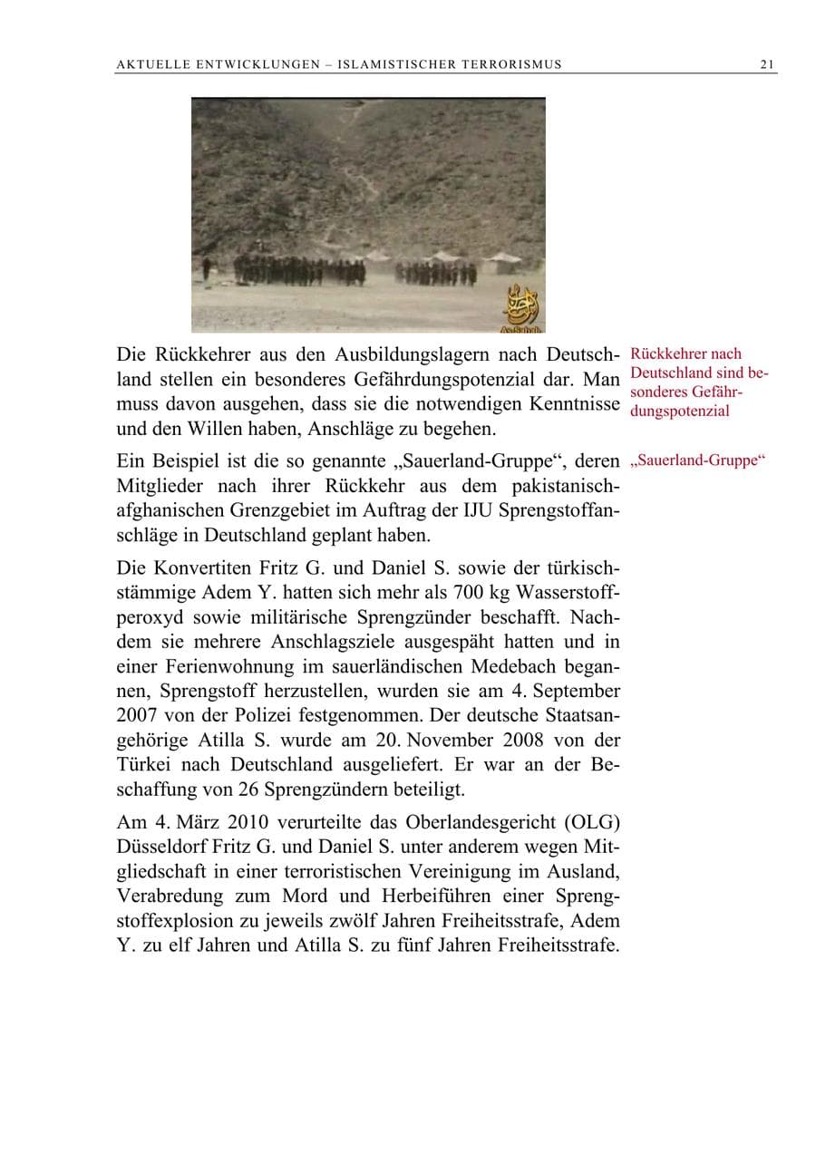 Seite 34 des Verfassungsschutzbericht 2009 Berlin