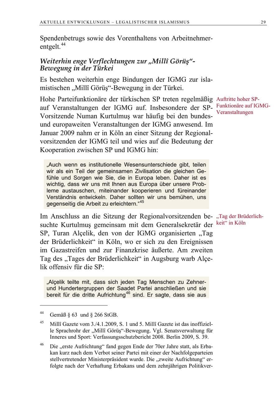 Seite 42 des Verfassungsschutzbericht 2009 Berlin