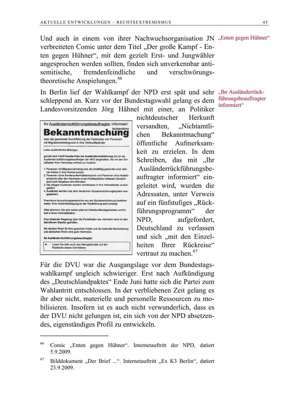 Seite 58 des Verfassungsschutzbericht 2009 Berlin