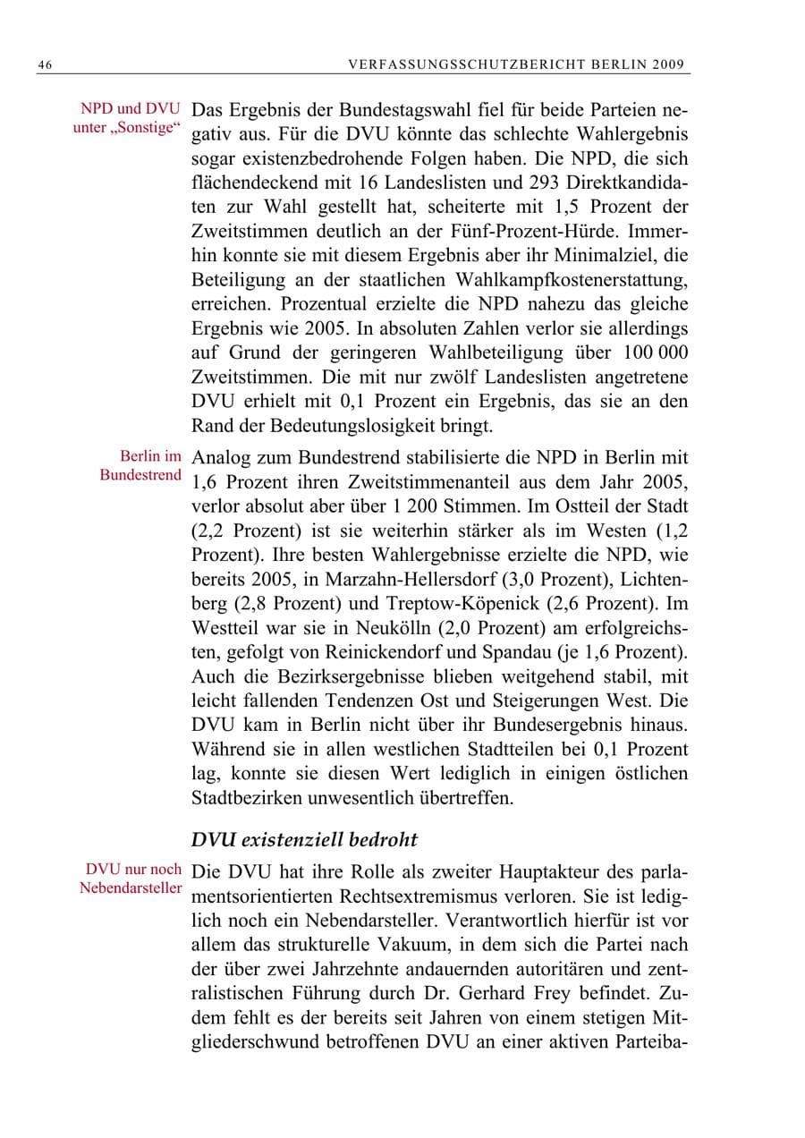 Seite 59 des Verfassungsschutzbericht 2009 Berlin