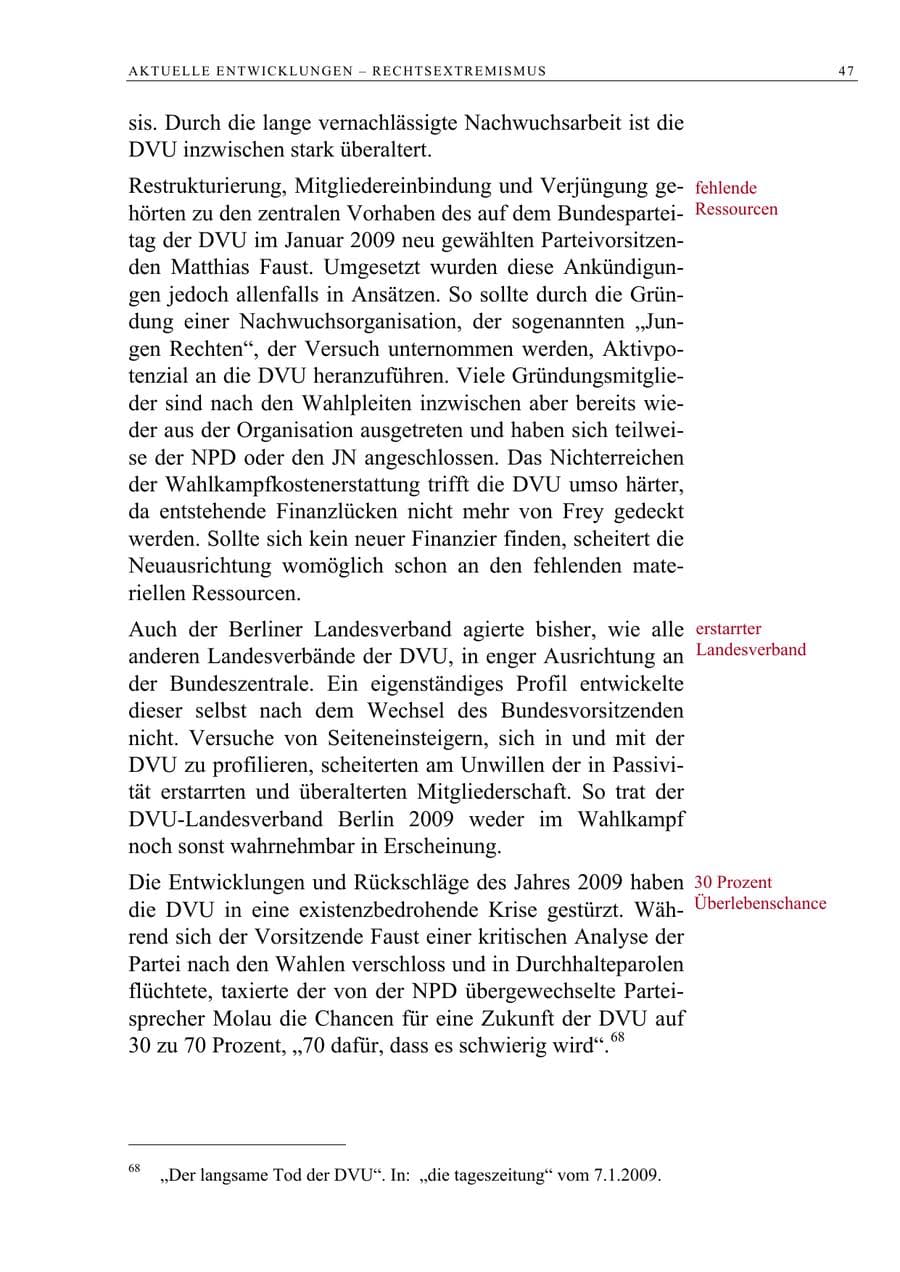 Seite 60 des Verfassungsschutzbericht 2009 Berlin