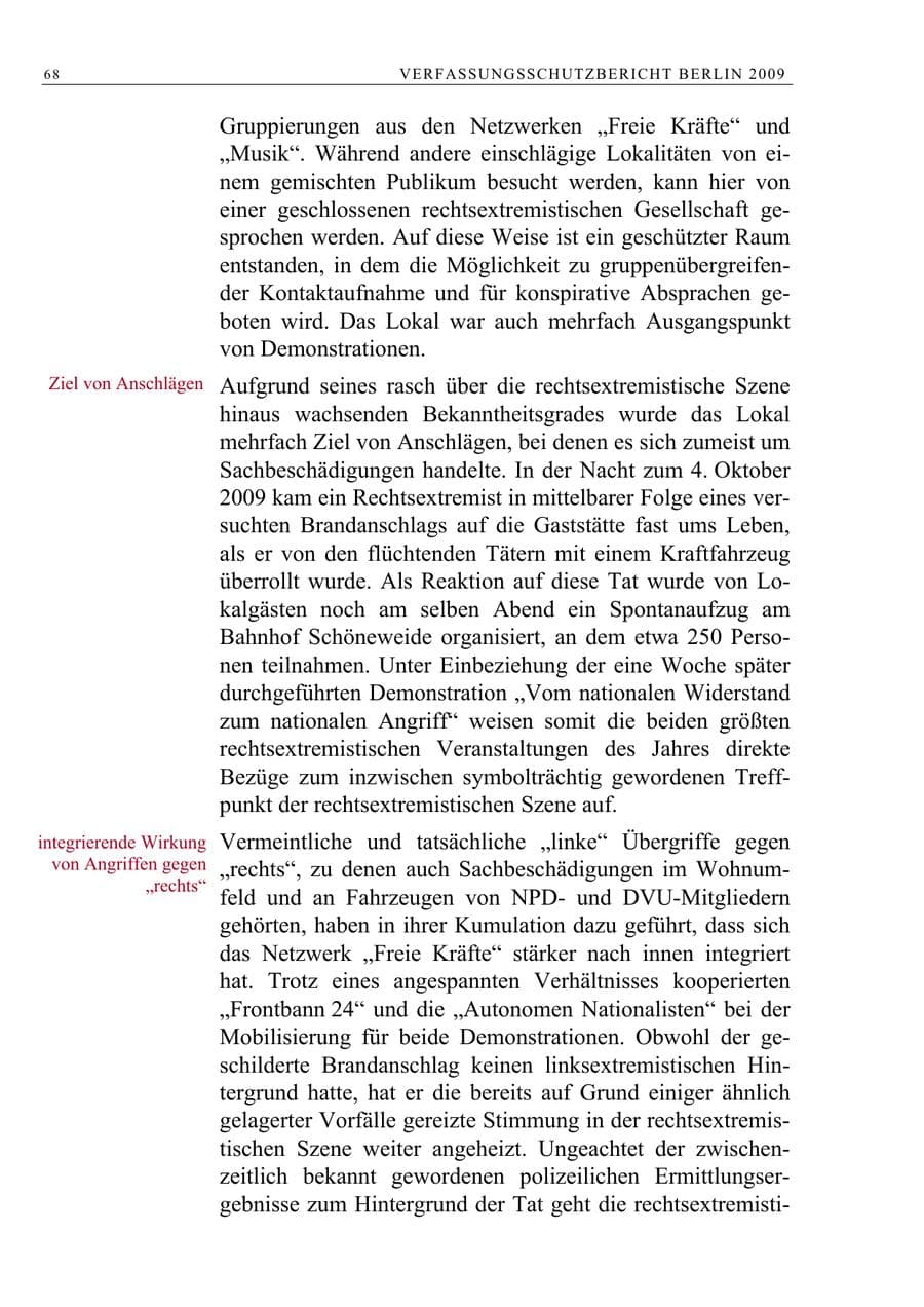 Seite 81 des Verfassungsschutzbericht 2009 Berlin