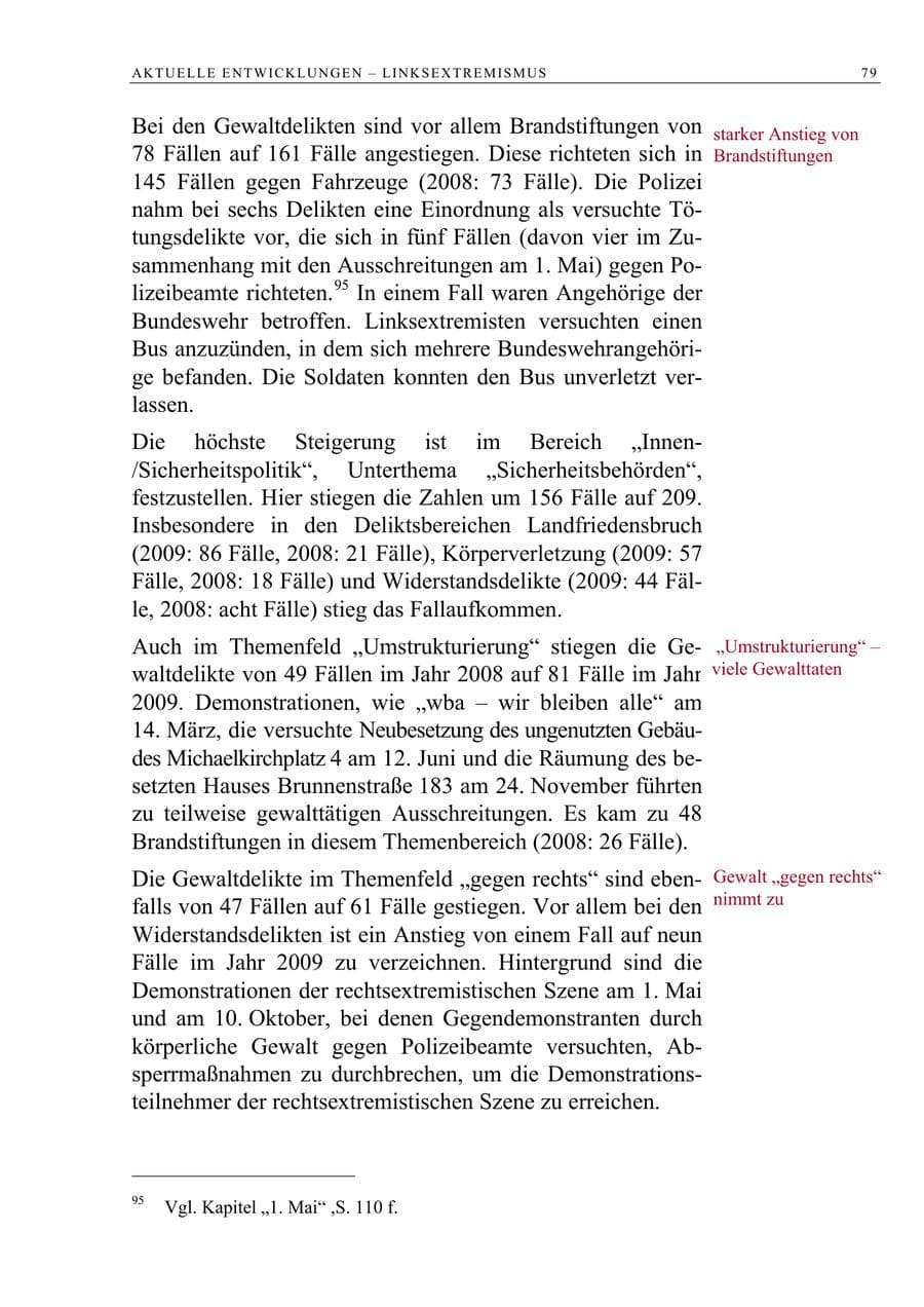 Seite 92 des Verfassungsschutzbericht 2009 Berlin