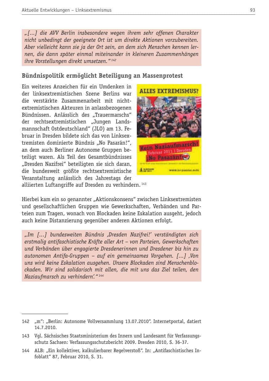 Seite 104 des Verfassungsschutzbericht 2010 Berlin