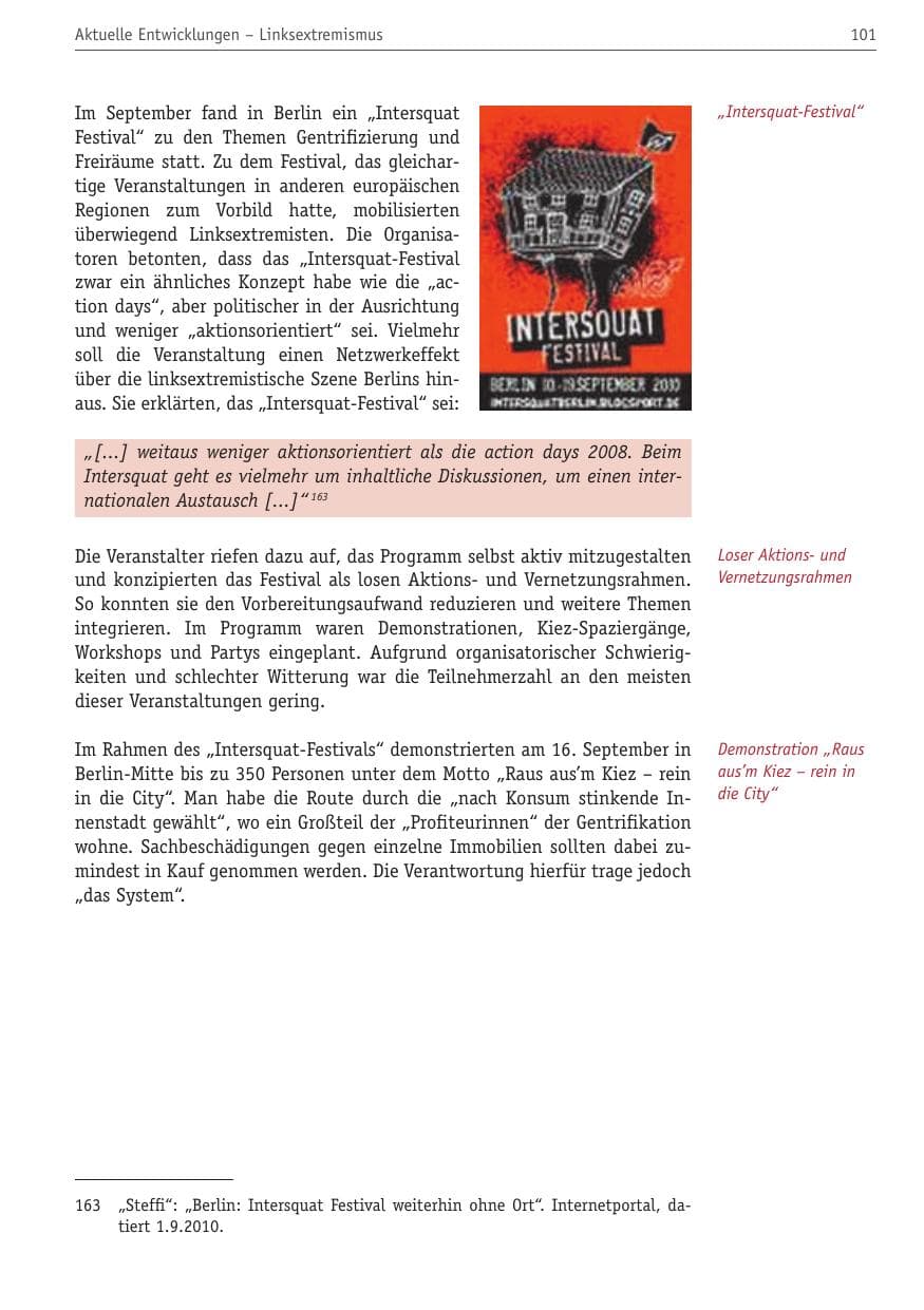 Seite 112 des Verfassungsschutzbericht 2010 Berlin