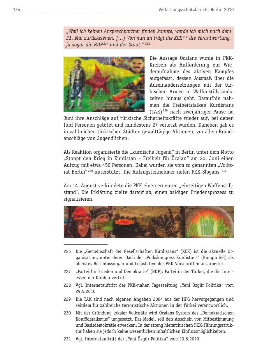 Seite 135 des Verfassungsschutzbericht 2010 Berlin