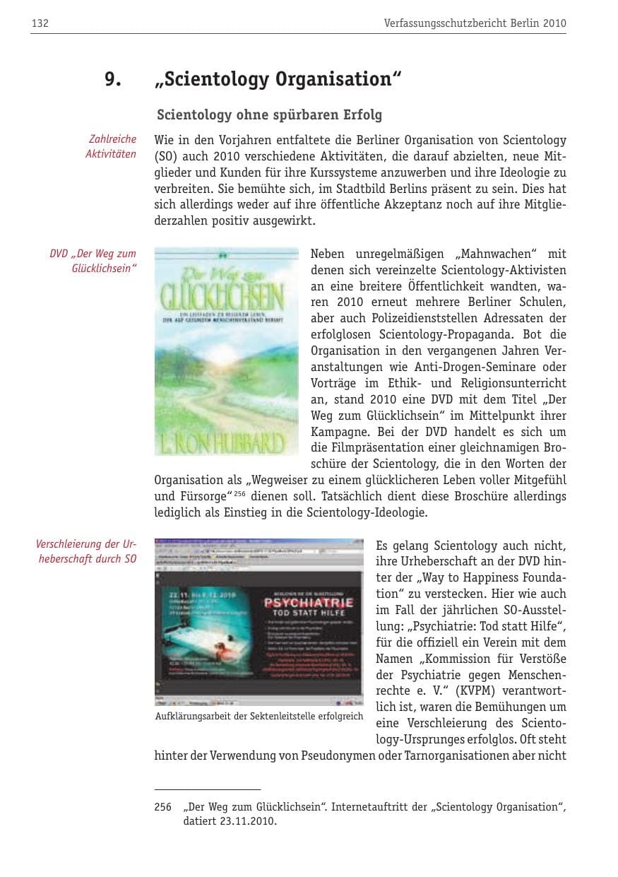 Seite 143 des Verfassungsschutzbericht 2010 Berlin