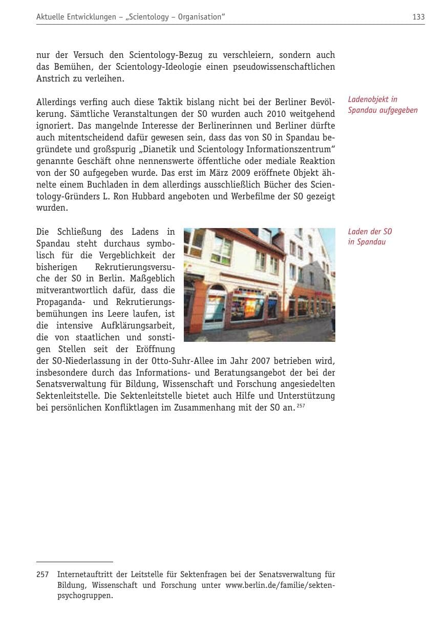 Seite 144 des Verfassungsschutzbericht 2010 Berlin