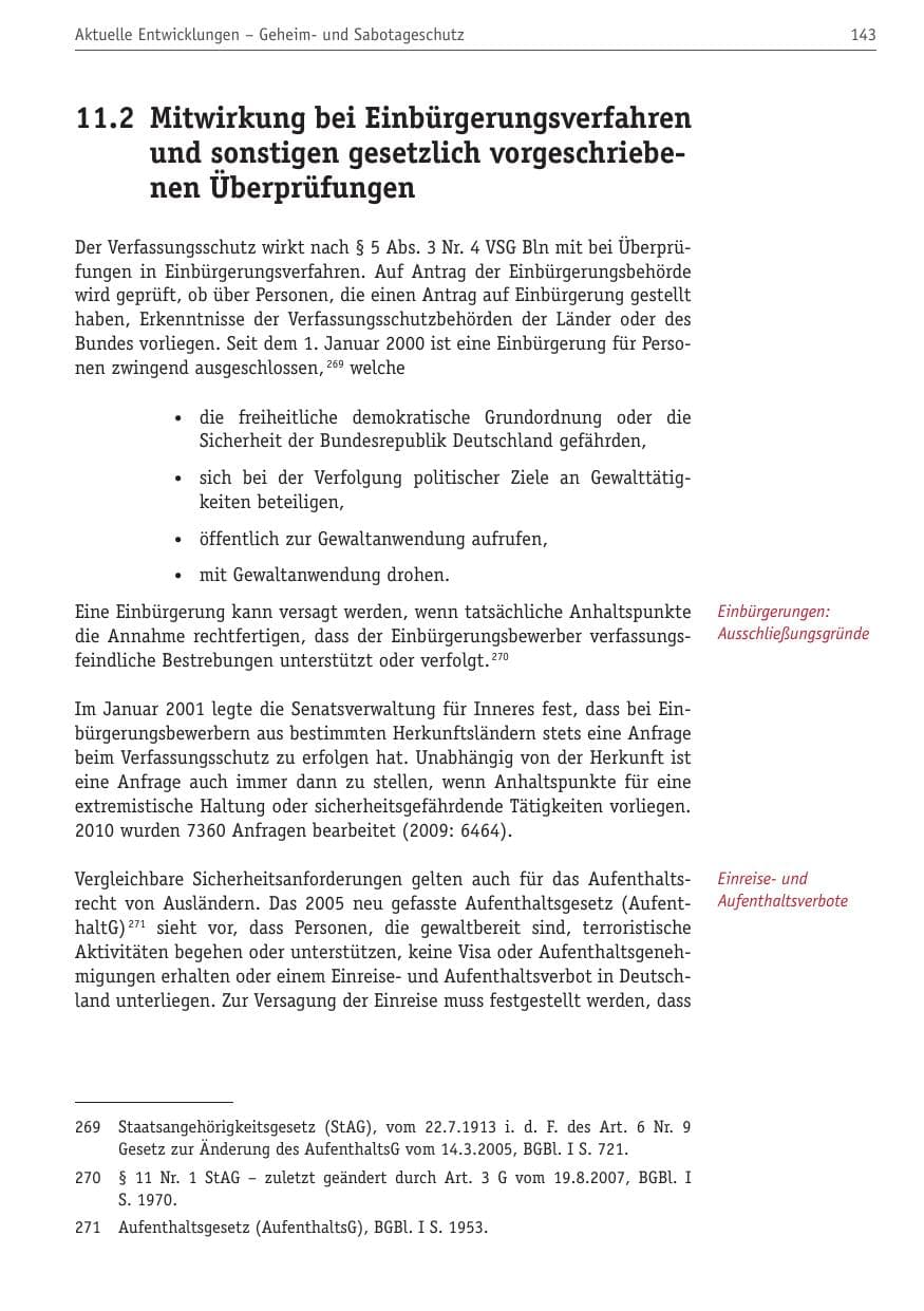 Seite 154 des Verfassungsschutzbericht 2010 Berlin