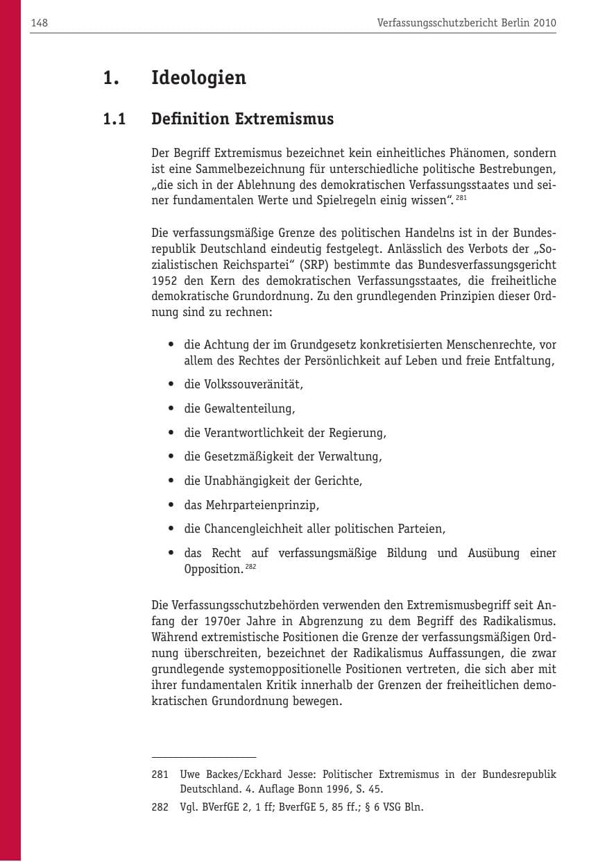 Seite 159 des Verfassungsschutzbericht 2010 Berlin