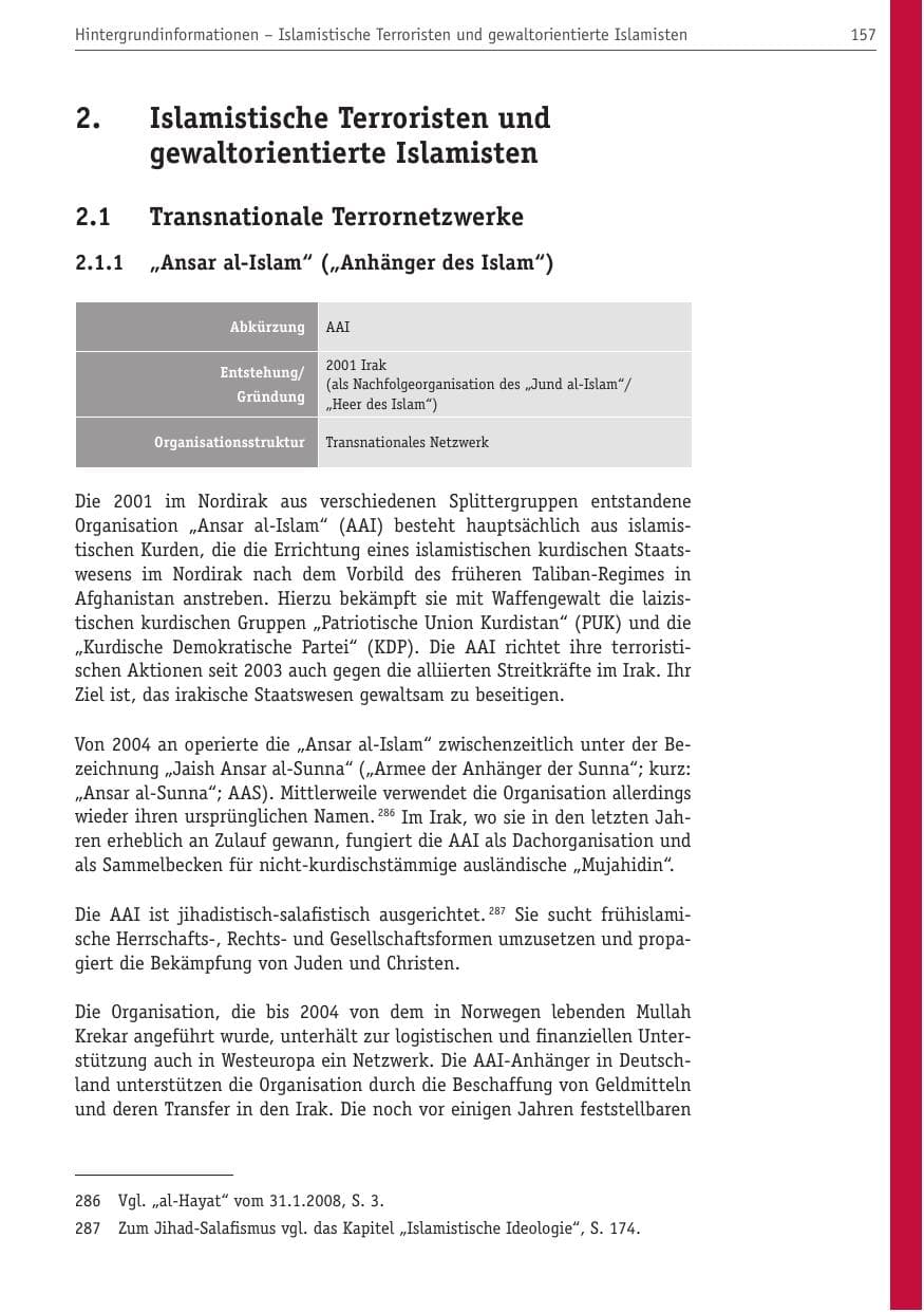 Seite 168 des Verfassungsschutzbericht 2010 Berlin